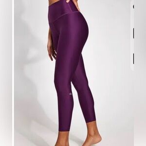 ALO Yoga Airlift High Waist Deep Plum Purple 7/8 short inseam Leggings XS
